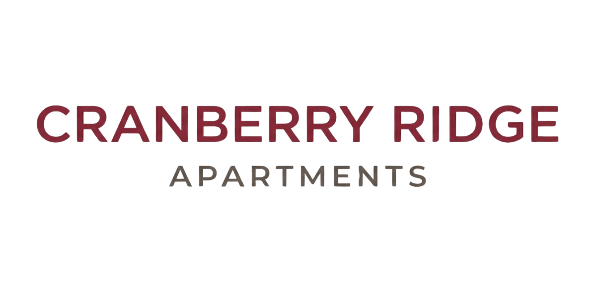 A sign that says Cranberry Ridge Apartments.